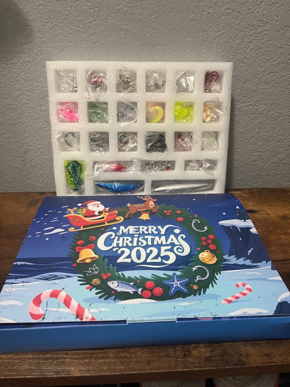 Christmas 2025 Fishing Lure Set - Multi Color New in Box ,